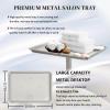 Niuadage Salon Tray, Salon Color Tray with Adjustable Height, Salon Tray on Wheels, Salon Rolling Tray Ideal Use As Tattoo Tray, Medical Tray, Dental TraySilver view 2