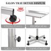 Niuadage Salon Tray, Salon Color Tray with Adjustable Height, Salon Tray on Wheels, Salon Rolling Tray Ideal Use As Tattoo Tray, Medical Tray, Dental TraySilver view 4