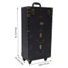 WUPYI Professional Makeup Rolling Train Case Beauty Salon Cosmetic Trolley Storage Case Multi-functional Artist Organizer Tool Box Luggage with Dual Locking Hair Dryer Holder view 3