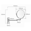 ROWITA Wall Mounted Makeup Mirror 3X Magnification, Two-Sided Round Shape 360 Swivel Extendable Bathroom Cosmetic Vanity Mirror Chrome Finish,Asilver view 2