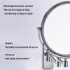 ROWITA Wall Mounted Makeup Mirror 3X Magnification, Two-Sided Round Shape 360 Swivel Extendable Bathroom Cosmetic Vanity Mirror Chrome Finish,Asilver view 3