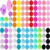 Roshtia 100 Pcs Silicone Face Scrubber Facial Cleansing Brush Handheld Soft Bristle Face Exfoliator Manual Cleansing Wash Brush for Massage Body Skin Care Pore Blackhead Removal, 20 Colors view 1