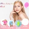 Roshtia 100 Pcs Silicone Face Scrubber Facial Cleansing Brush Handheld Soft Bristle Face Exfoliator Manual Cleansing Wash Brush for Massage Body Skin Care Pore Blackhead Removal, 20 Colors view 3