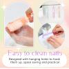 Patelai 30 Pcs Nail Scrubber Brushes Bulk Handle Grip Manicure Brushes for Cleaning Fingernails Pedicure Cleaning Brush for Toes and Fingernail Cleaning(Clear Colors) view 2