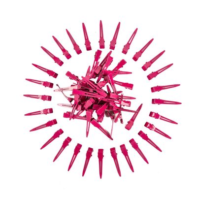 100 Packs roseo Alligator Curl Clips, bandenger 1.8 Inch Single Prong Clips Hair Accessories,for Girls and Women,Hair Styling,Hair Coloring, Random Color (roseo)