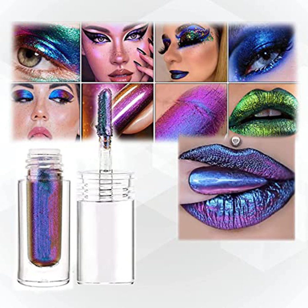 Babale Chic-Chat Multi-Chrome Liquid Lipsticks,Multipurpose Multichrome Liquid Lipstick,Chic-Chat Multi-Chrome Liquid Lipsticks Eyeshadow (05)