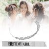 ZJchao Bridal Crown Tiara,Silver Shiny ABS Alloy Princess Birthday Decorative Tiara with Strap, for Proms,Pageants,Princess Party view 3