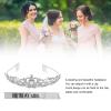 ZJchao Bridal Crown Tiara,Silver Shiny ABS Alloy Princess Birthday Decorative Tiara with Strap, for Proms,Pageants,Princess Party view 4