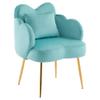 BarberPub Living Room Chair, Nail Chair for Nail Tech with Backrest, Modern Salon Chair with Velvet, Makeup Beauty Vanity Chair 3522 view 1