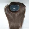 14in Straight Hair Toppers For Women Real Human Hair Toppers With Bangs,Thicker Bob Wig Toppers Hair Pieces For Women With Thinning Hair Clip In Topper Hair Extensions 75-95g (natrual black) view 3