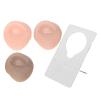 3pcs Soft Silicone Eyes Model with 3 Colors, Lifelike Piercing Practice Human Eyes Model with Acrylic Stand, Multifunctional Silicone Eyes for Eyelid Piercing Practice, Eye Piercing Jewelry Display view 1