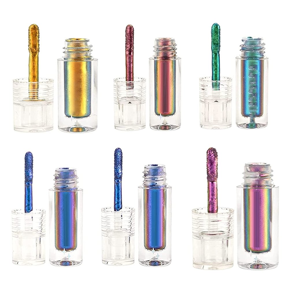 Babale Chic-Chat Multi-Chrome Liquid Lipsticks,Multipurpose Multichrome Liquid Lipstick,Chic-Chat Multi-Chrome Liquid Lipsticks Eyeshadow (6pcs)