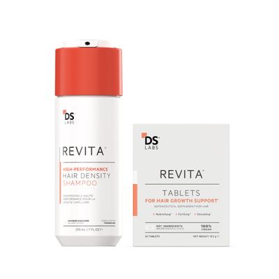 DS Labs Revita Shampoo & Revita Tablets Kit, 205mL & 30 Tablets  Scalp First Cleanse & Daily Supplement for Fuller Looking, Thicker Looking Hair, Sulfate & Silicone Free, for Men & Women