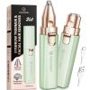 VOGCREST Hair Trimmer, 2 in 1 Facial Hair Remover & Eyebrow Trimmer for Women - Rechargeable, Portable, LED Light view 1