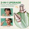 VOGCREST Hair Trimmer, 2 in 1 Facial Hair Remover & Eyebrow Trimmer for Women - Rechargeable, Portable, LED Light view 2
