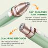 VOGCREST Hair Trimmer, 2 in 1 Facial Hair Remover & Eyebrow Trimmer for Women - Rechargeable, Portable, LED Light view 3