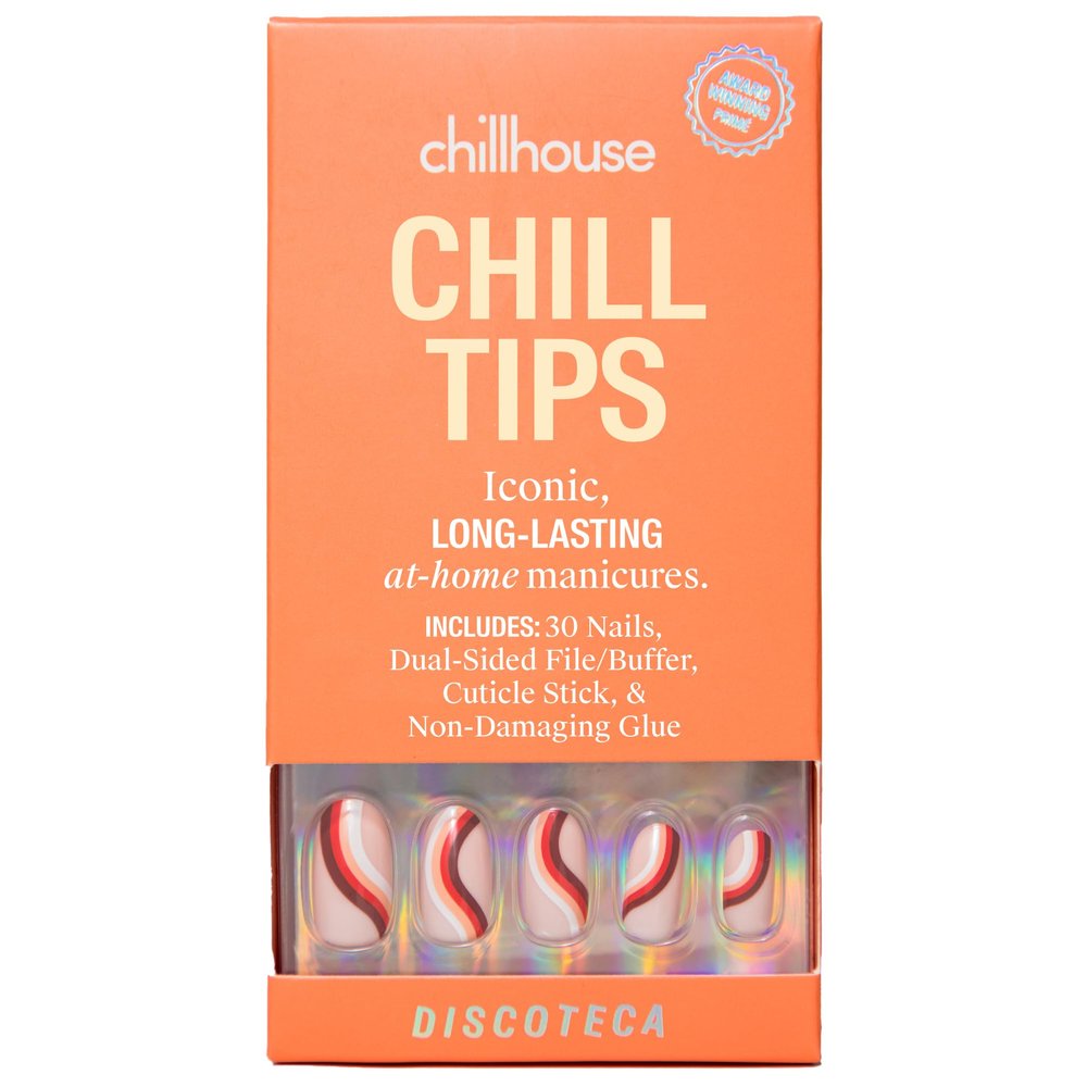 Chillhouse - Chill Tips, Press on Nails Kit - Discoteca (Oval) - 30 Nail Shapes & Sizes - Up to 3 Weeks of Wear - Customizable Fit - Reusable - Latina Founded & Women Owned - Beauty & Self Care