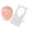 Soft Silicone Single Eye Model, Flexible Elastic Simulation Human Eyes Model for Piercing Practice, Reusable Jewelry Display with Acrylic Holder, Body Piercing Model for Beauty Salon(Light Skin Color) view 1