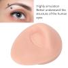 Soft Silicone Single Eye Model, Flexible Elastic Simulation Human Eyes Model for Piercing Practice, Reusable Jewelry Display with Acrylic Holder, Body Piercing Model for Beauty Salon(Light Skin Color) view 2