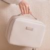 Square Box Cosmetic Bag With Large Capacity, Double Layer Cosmetic Storage Bag, Portable And Waterproof Travel Storage Bag (White) view 2