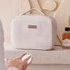 Square Box Cosmetic Bag With Large Capacity, Double Layer Cosmetic Storage Bag, Portable And Waterproof Travel Storage Bag (White) view 3