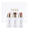 Ogee Face Stick Radiant Collection Trio - Contour Stick Makeup Collection - Certified Organic Contour Palette - Includes Bronzer Stick, Blush Stick & Highlighter Stick view 1