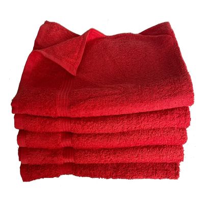 Towel Supercenter 16X27 Hand Towels Colors (12Pack-36Pack-60Pack-120Pack) 100% Cotton for Hair, Nail, Tanning Salons, Golf Course (RED, 12)