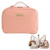 Square Box Cosmetic Bag With Large Capacity, Double Layer Cosmetic Storage Bag, Portable And Waterproof Travel Storage Bag (Pink) view 1