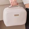 Square Box Cosmetic Bag With Large Capacity, Double Layer Cosmetic Storage Bag, Portable And Waterproof Travel Storage Bag (Pink) view 4