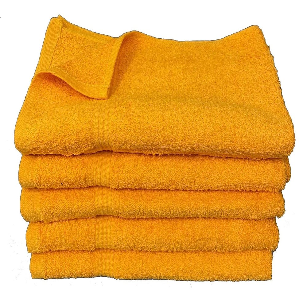 Towel Supercenter 16X27 Cotton Hand Towels (12-120 Pack) for Hair, Nail, Tanning Salons, Golf Courses (Orange, 12)