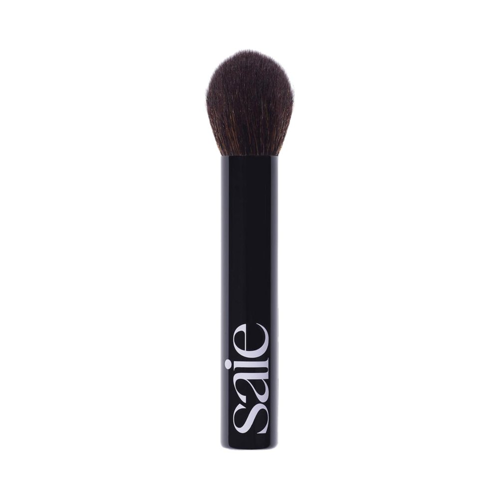 Saie The Fluffy Brush - Soft, Multi-Use Pressed + Loose Powder Brush - Fluffy Makeup Brush with Tapered Tip for Precise Application - Vegan, Cruelty-Free (1 Count)