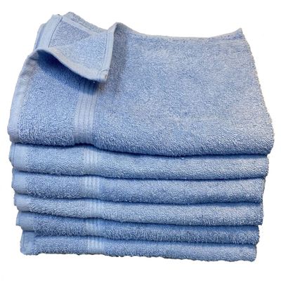 Towel Supercenter 16X27 Salon Hand Towels Colors (12Pack-36Pack- 60Pack-120Pack) 100% Cotton for Hair Salons, Nail Salons, Tanning Salons, Golf Course (Light Sky Blue, 12)