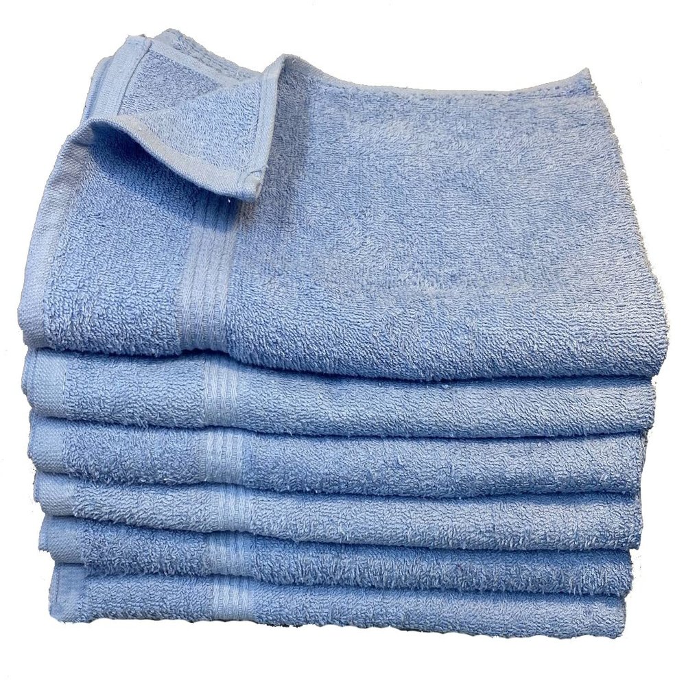 Towel Supercenter 16X27 Salon Hand Towels Colors (12Pack-36Pack- 60Pack-120Pack) 100% Cotton for Hair Salons, Nail Salons, Tanning Salons, Golf Course (Light Sky Blue, 12)