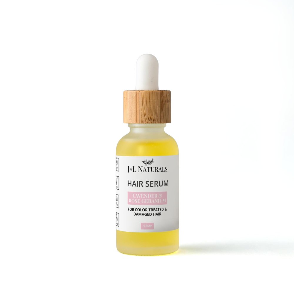 J&L Naturals | Hair Serum for Moisture, Damaged Hair, Growth | With Argan Oil & Coconut Oil | Cruelty Free, Paraben Free, Vegan | For All Hair (Strength (Color Treated/Damaged Hair), 1 Oz (Single))