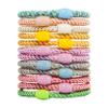 Colorful Hair Ties for Thin Hair, Narrow Grab & Go Ponytail Holders, 12 Pack, Taffy, Thin No-Crease Bands with Strong Hold, Damage-Free Design, Fun Candy-Colored Pastel Mix | L. Erickson view 1