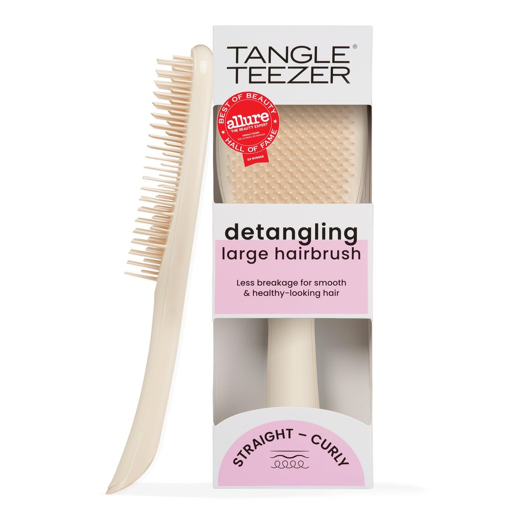 Tangle Teezer Large Ultimate Detangler Brush, Straight to Wavy, Vanilla
