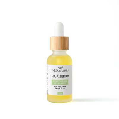 J&L Naturals | Hair Serum for Moisture, Damaged Hair, Growth | With Argan Oil & Coconut Oil | Cruelty Free, Paraben Free, Vegan | For All Hair (Hydrate (Dry Hair), 1 Oz (Single))