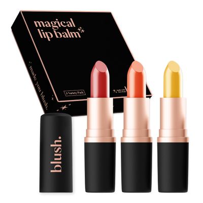 Blush. Magical Lip Balm Set | 3 pH Color-Changing Shades | Vegan & Cruelty Free | Long-Lasting Hydration & Personalized Glow