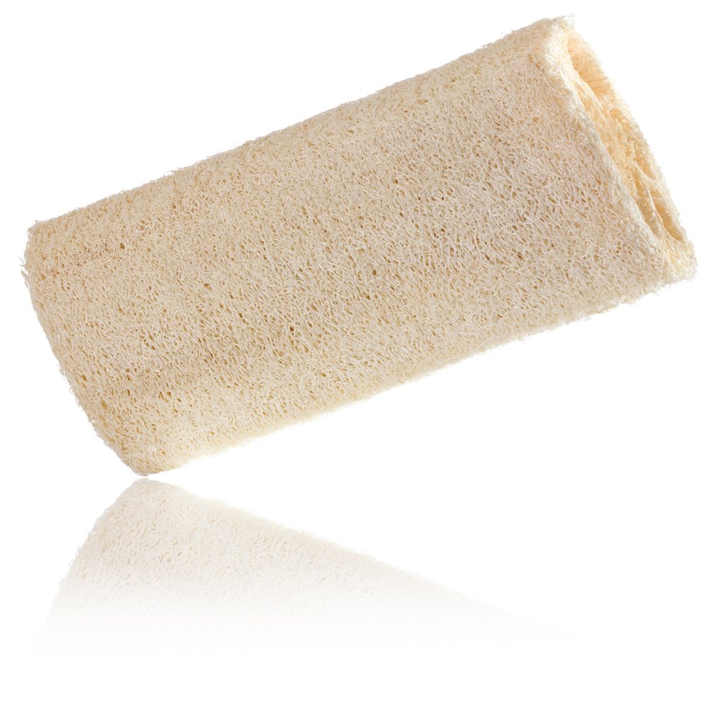 12 Pack Natural Organic Loofah Sponge Body Scrubber (7 inches) 1.7 oz Foamer Pump Shower Gel Single Bottle