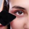2 Pcs EVAOUXIU Triangle Powder Puff for Face Powder, Soft Plush Setting Powder Puff, Velour Cosmetic Foundation Blender Sponge Beauty Makeup Tools (Black&Nude) view 2