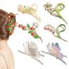 6 Pcs Hair Claw Clips for Women, Large Strong Metal Butterfly Hair Clips Flower Hair Clips for Women Thick Hair view 1