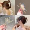 6 Pcs Hair Claw Clips for Women, Large Strong Metal Butterfly Hair Clips Flower Hair Clips for Women Thick Hair view 4