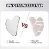 TelKeen Metal Gua Sha Facial Tools, Stainless Steel Gua Sha Tools for Face, Body Skin Care, SPA Acupuncture, Anti-Aging & Wrinkles view 4