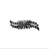 Faship Gorgeous Black Marquise Rhinestone Crystal Floral Small Hair Barrette view 1
