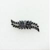 Faship Gorgeous Black Marquise Rhinestone Crystal Floral Small Hair Barrette view 2