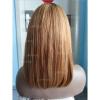 12inch Short Layered Bob Wig Human Hair with Bangs 130Density Ombre Brown BLonde Scalp Top Layered Bob Wigs for Black Women 4#/27# Short Straight Bob Full Machine None Lace Human Hair Wig with Bang view 4