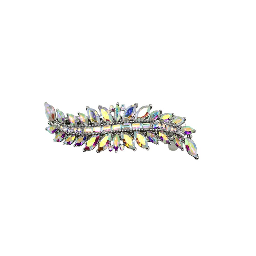 Faship Gorgeous AB Marquise Rhinestone Crystal Floral Small Hair Barrette