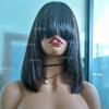 12inch Short Layered Bob Wig Human Hair with Bangs 130Density Scalp Top Layered Bobs Wigs for Black Women Short Straight Full Machine None Lace Human Hair Wig with Bang Natural Black view 4