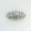Faship Gorgeous Clear Rhinestone Crystal Floral Hair Barrette Bridal Wedding Party view 2
