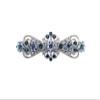Faship Gorgeous Navy Blue Rhinestone Crystal Small Floral Hair Barrette Clip view 1